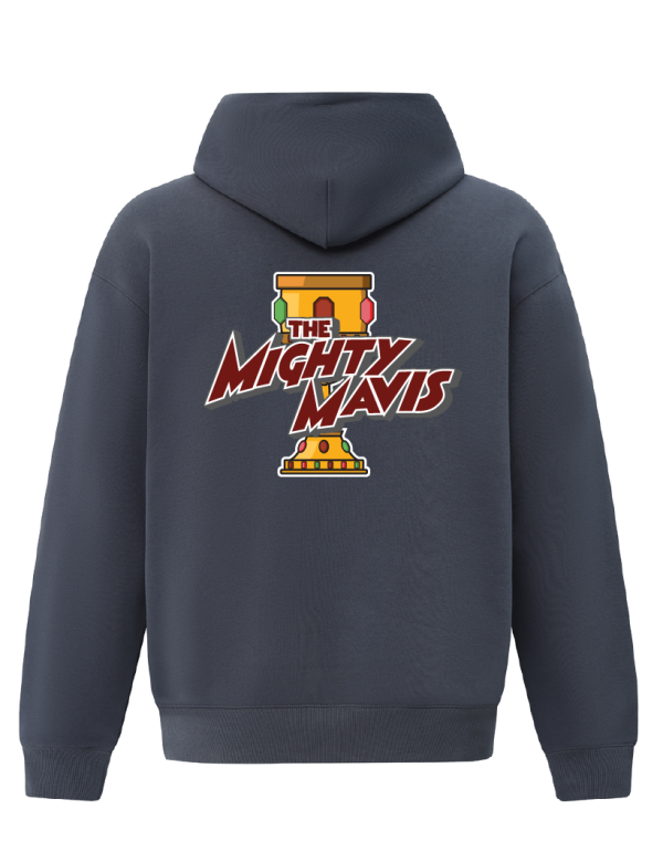 360gsm Mavis Rover Crew Oversized Pull on Hoodie (GREY) - Image 3
