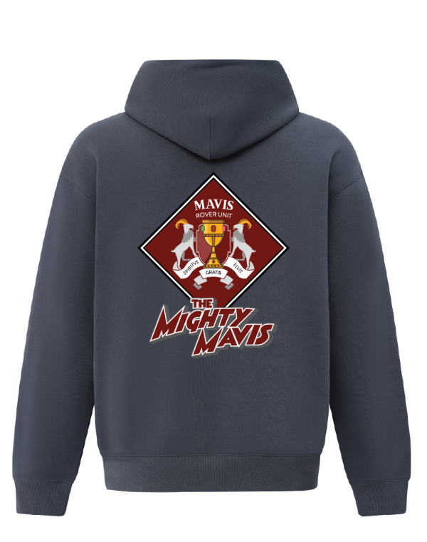 360gsm Mavis Rover Crew Oversized Pull on Hoodie (GREY) - Image 4